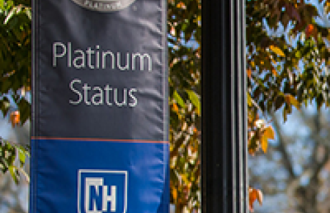 platinum stars banner with logo UNH