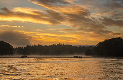 river at sunset