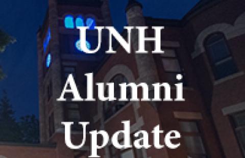 T Hall with text UNH Alumni Update