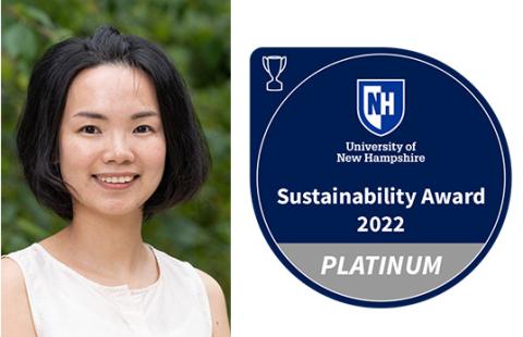 Weiwei Mo headshot with platinum award icon