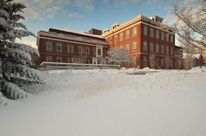 james hall in the winter