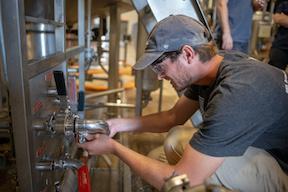tapping beer
