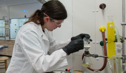 woman working in lab