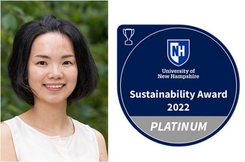 Weiwei Mo headshot with platinum award icon