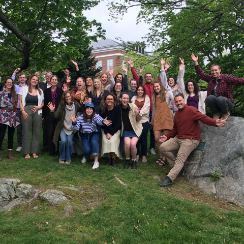 group of students and faculty outside