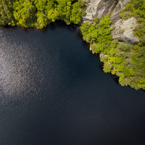 aerial of lake