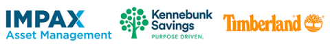 Impax Asset Management, Kennebunk Savings and Timberland logos