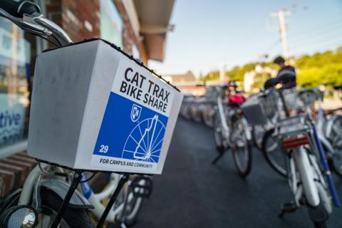 A Cat Trax bike is ready to ride.