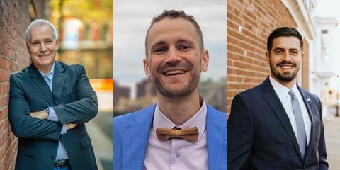 Speaker headshots (left to right): John Stech, Daniel Zube, Daniel Zotos