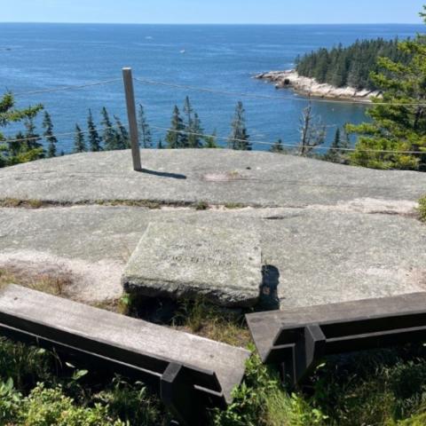 rock overlooking the ocean