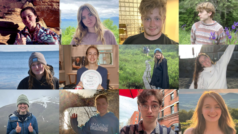 grid of 12 photos with headshots of the students