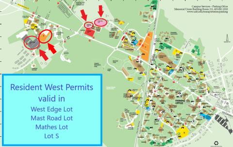 Resident West parking areas