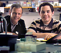 Professor Rick Cote and Ben Van Pelt smiling
