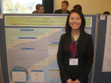 Sasa Tang, Political Science & International Affairs, presenting at Posters on the Hill, an annual event held on Capitol Hill