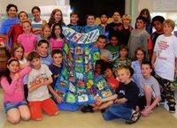 Anna Visciano with students at Woodman Park