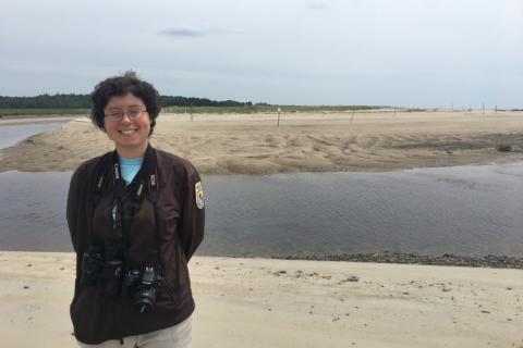 Molly Jacobson at the Rachel Carson National Wildlife Refuge.