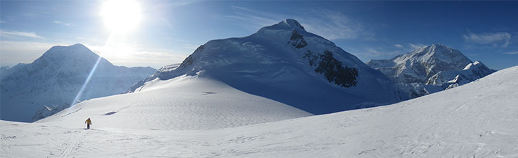 Cameron Wake skiing in Denali National Park