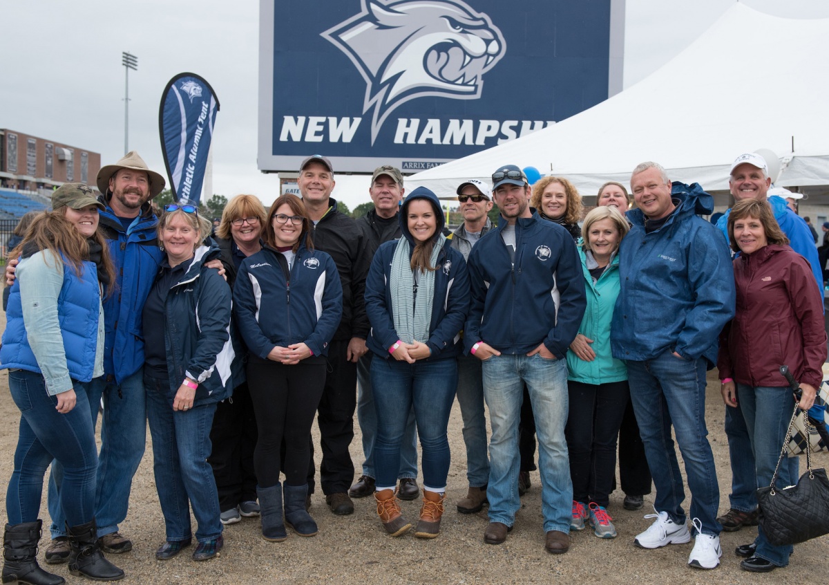 UNH alumni and fans at Homecoming