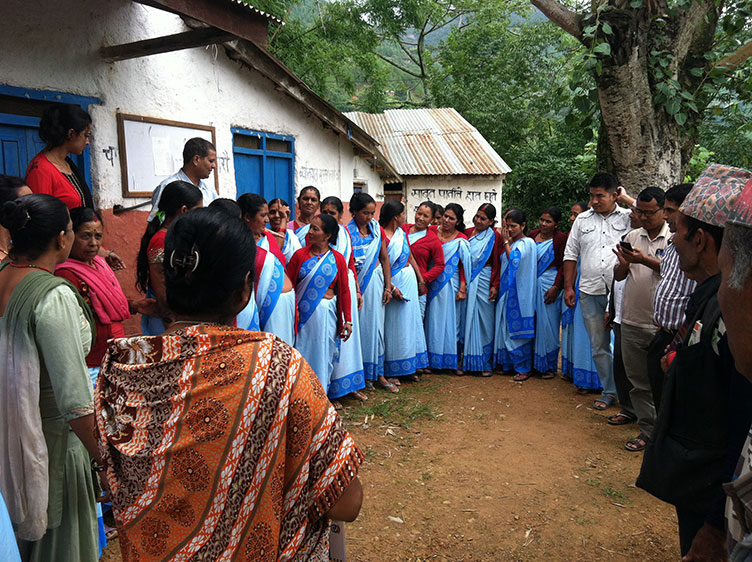 Nepalese village gathering