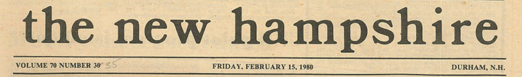 The New Hampshire, February 15, 1980