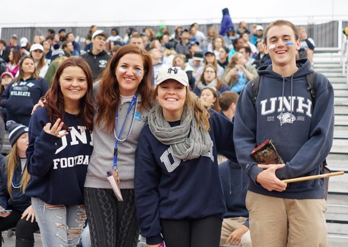 Callie Ierardi and friends at a UNH athletic event