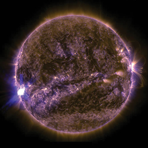 solar flares on the sun