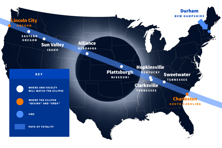 map of eclipse's path of totality