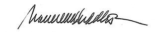 UNH President Mark W. Huddleston's signature
