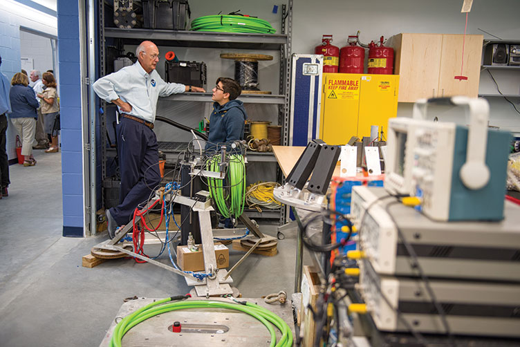 the new acoustic lab space in the UNH Jere A. Chase Ocean Engineering Lab expansion