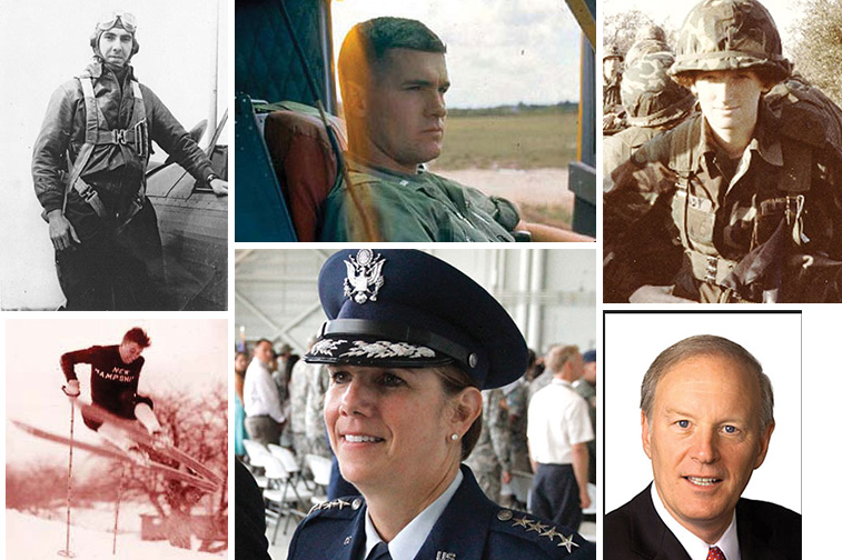 a collage of different UNH ROTC Hall of Fame inductees