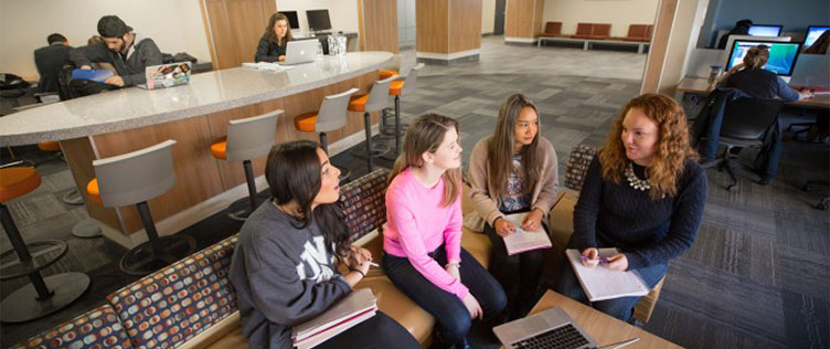 students studying at UNH
