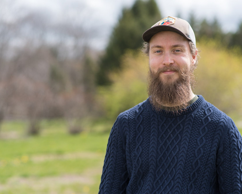 UNH bee researcher Wyatt Shell