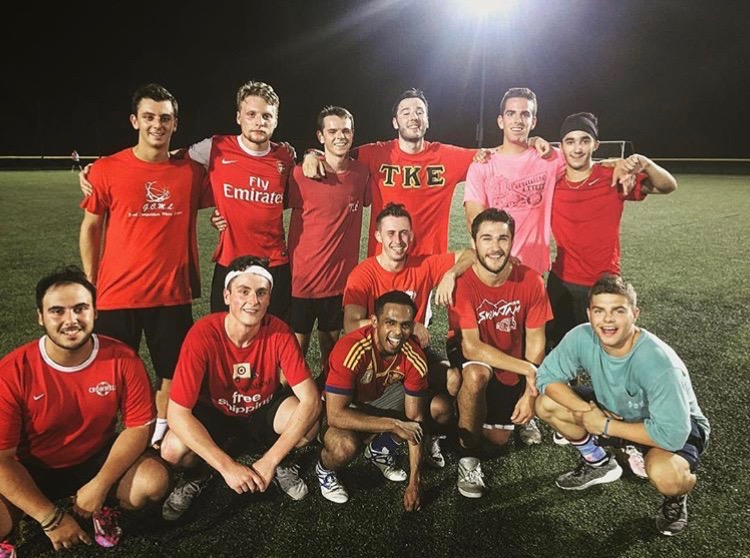 TKE after winner intramural soccer championship