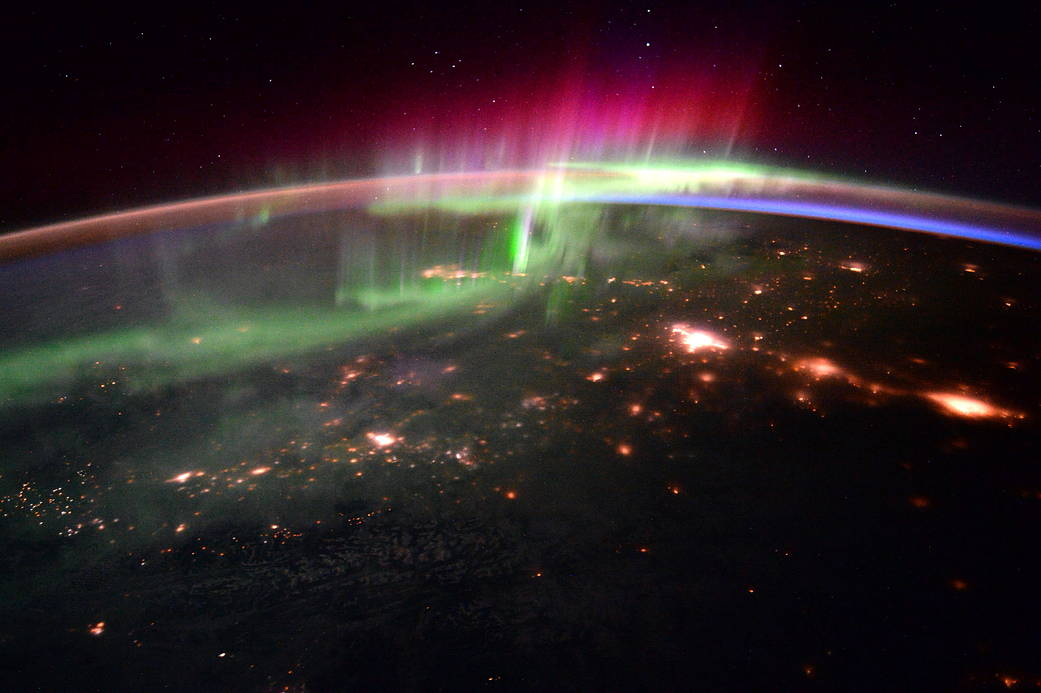Northern Lights viewed from space