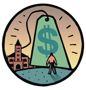 Price Tag, illustration by Randy Lyhus/Laughing Stock