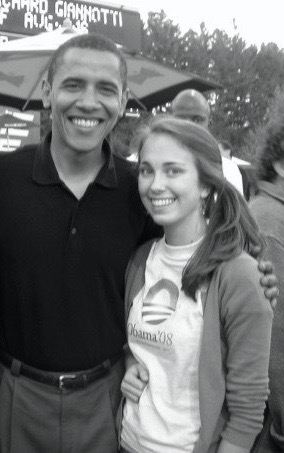 Erin Thesing with Barack Obama 2008