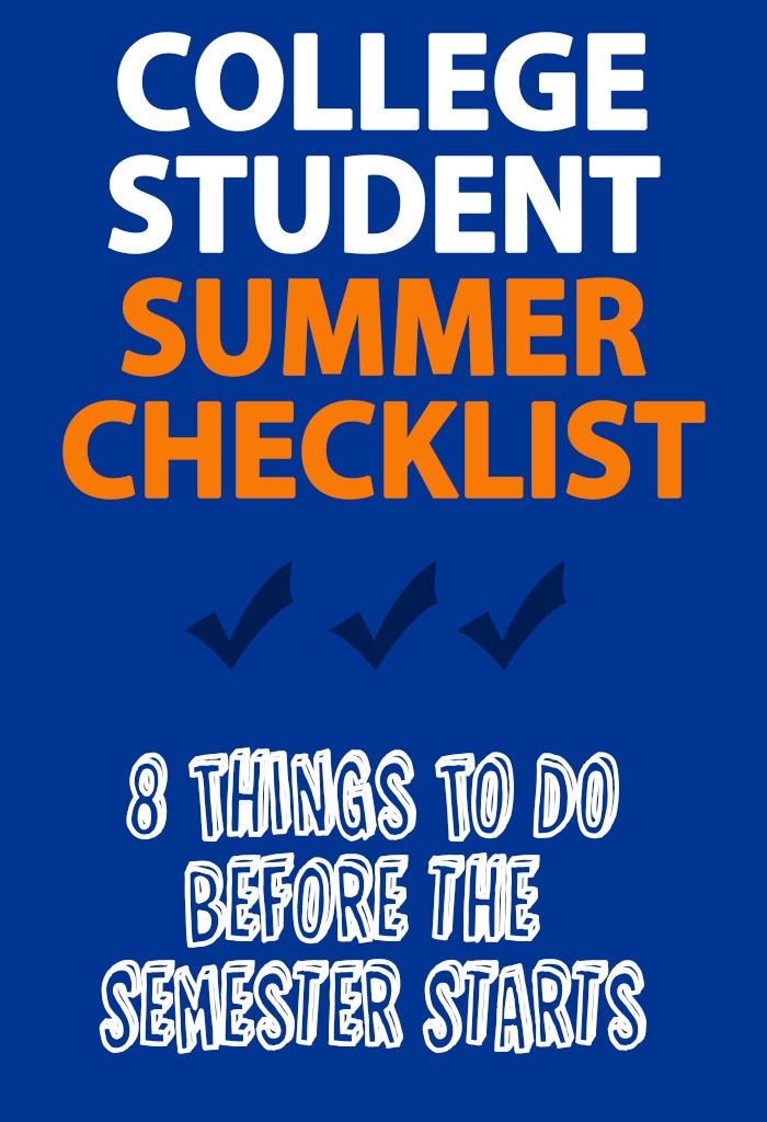 UNH student summer checklist graphic