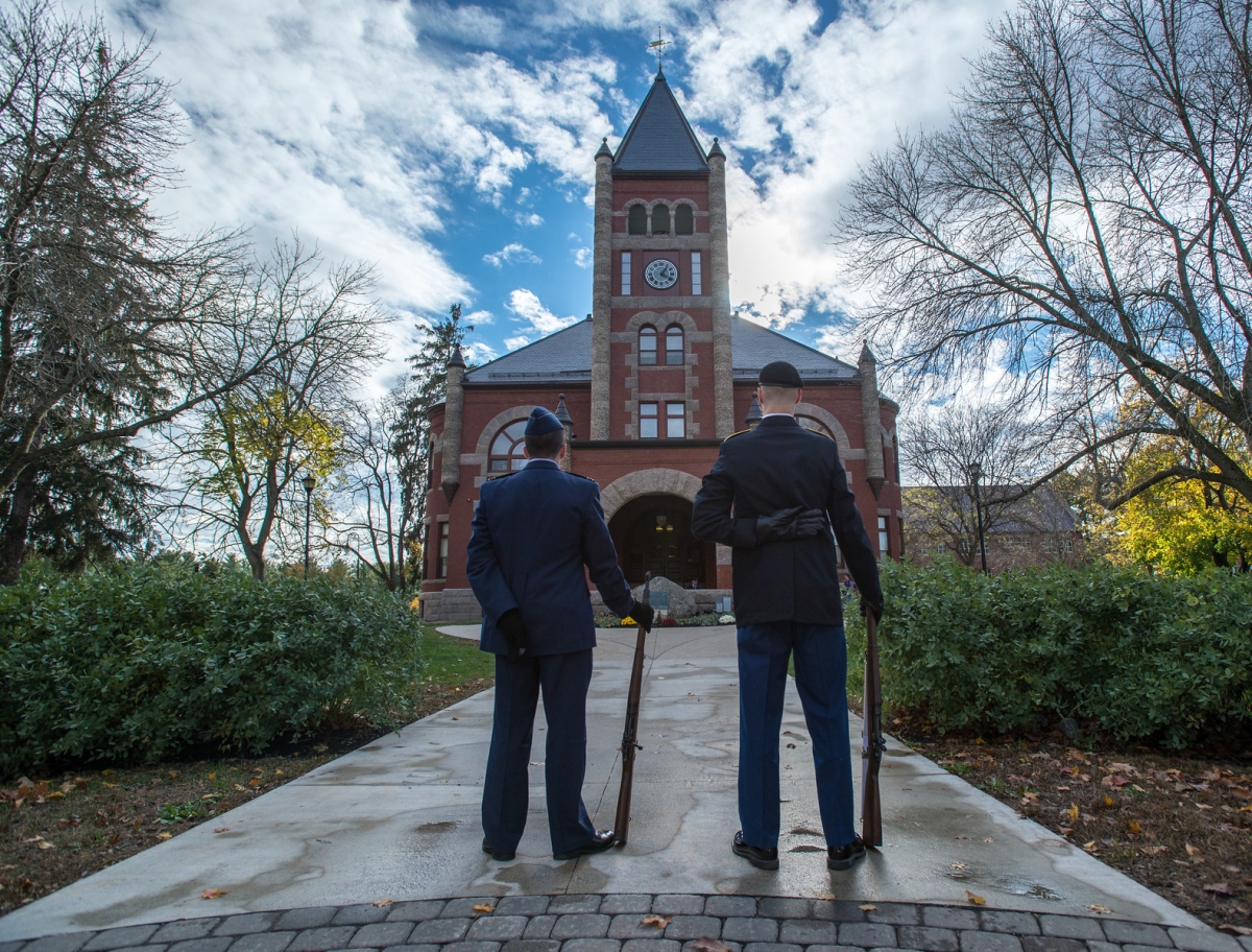 UNH Flagpole Vigil in Honor of Veterans Day 2014