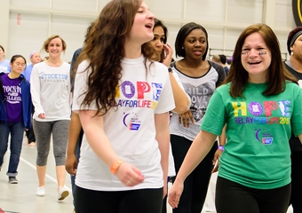  Students participating in Relay for Life walkathon 