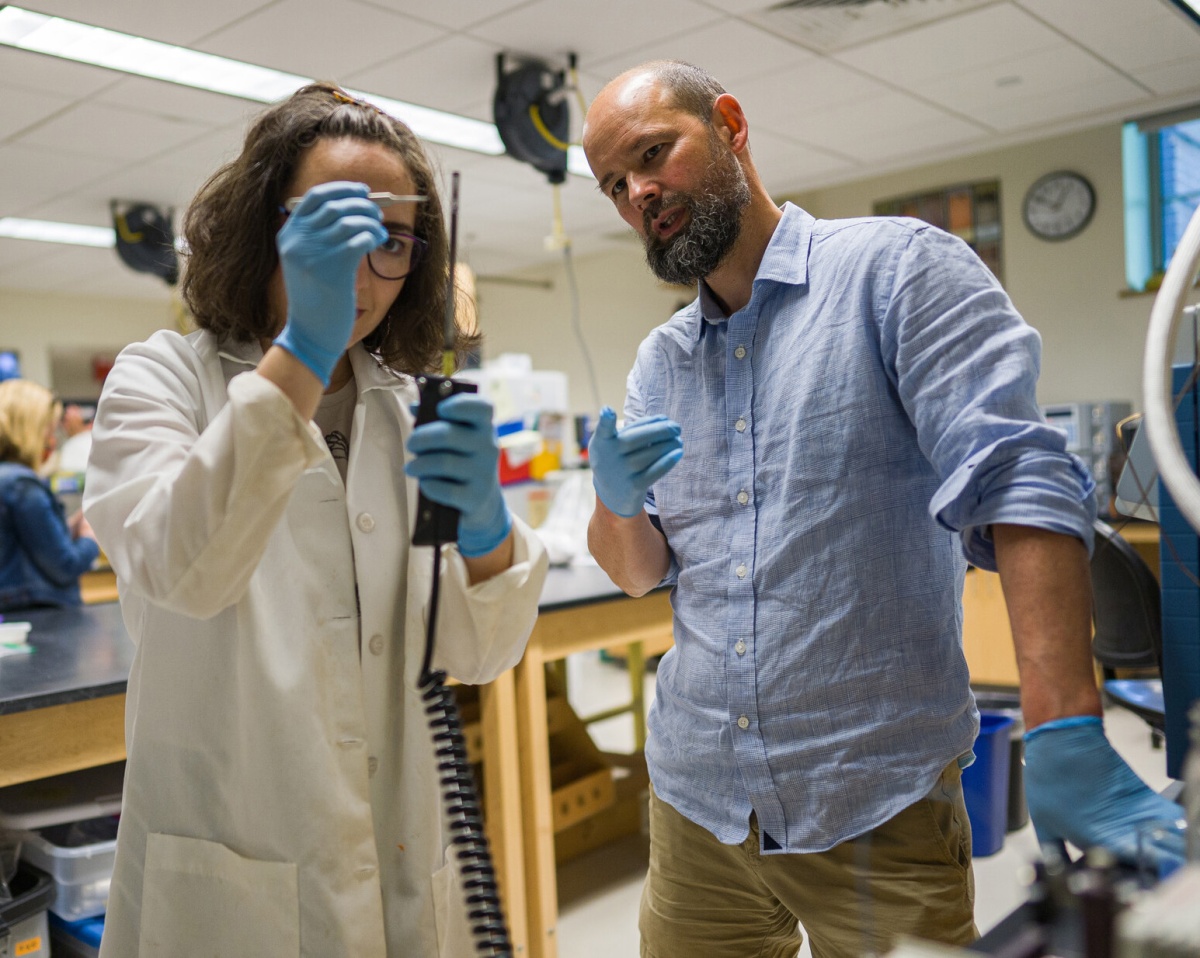 Professor Stuart Grandy and Lab Manager Amanda Daly