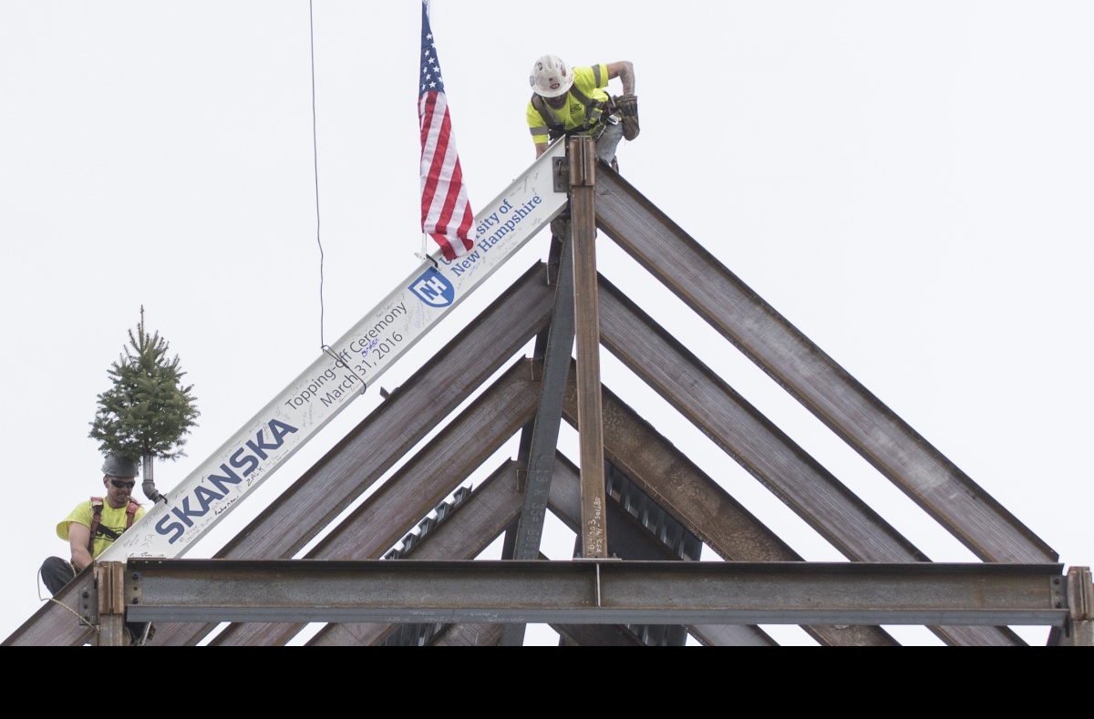 Hamilton Smith Hall "topping off"