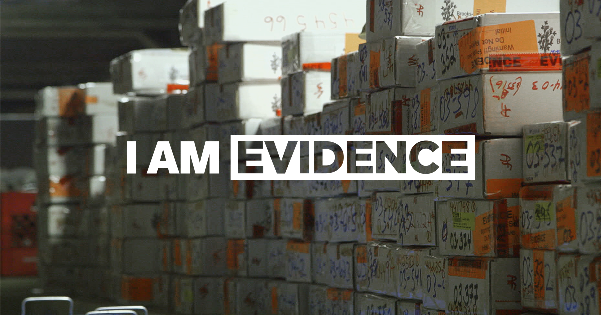 An image from the documentary "I Am Evidence"
