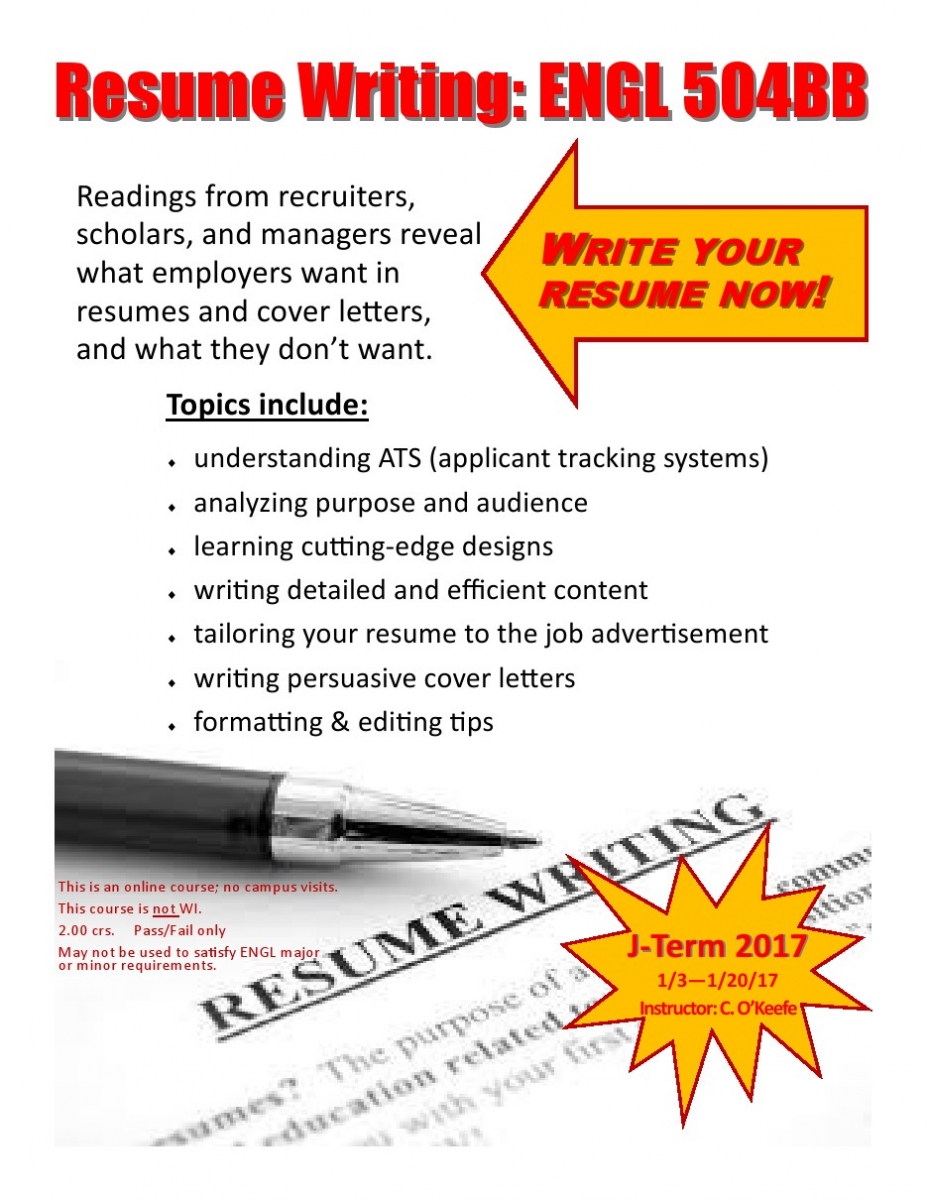 resume writing flyer