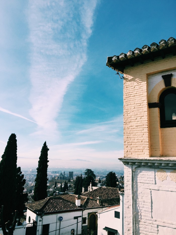 view of rooftops in Granada, Spain