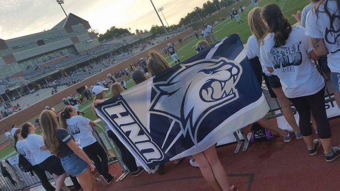 the ‘Cat Pack at a UNH football game