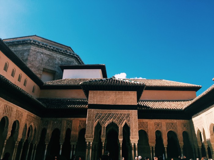 The Palace of the Lions, or Palacio de Los Leones, in the Alhambra