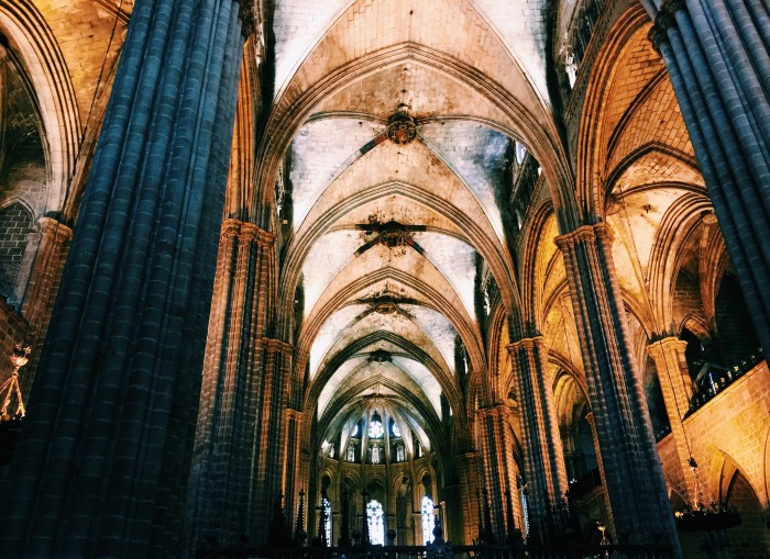 Barcelona's Gothic cathedral interior