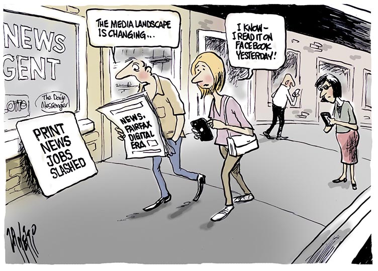 Journalism cartoon