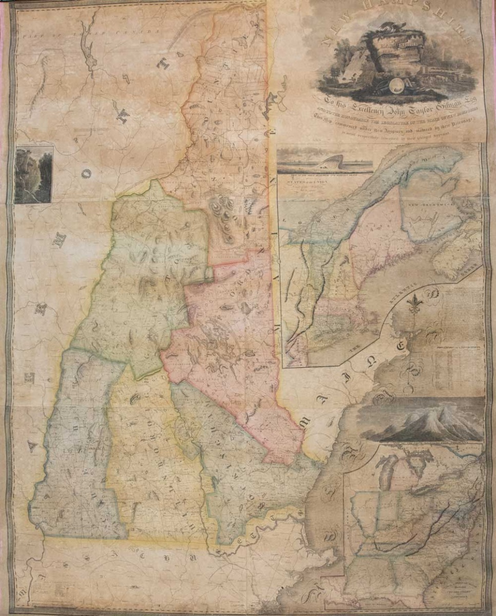 Historic Carrigain map from UNH collection