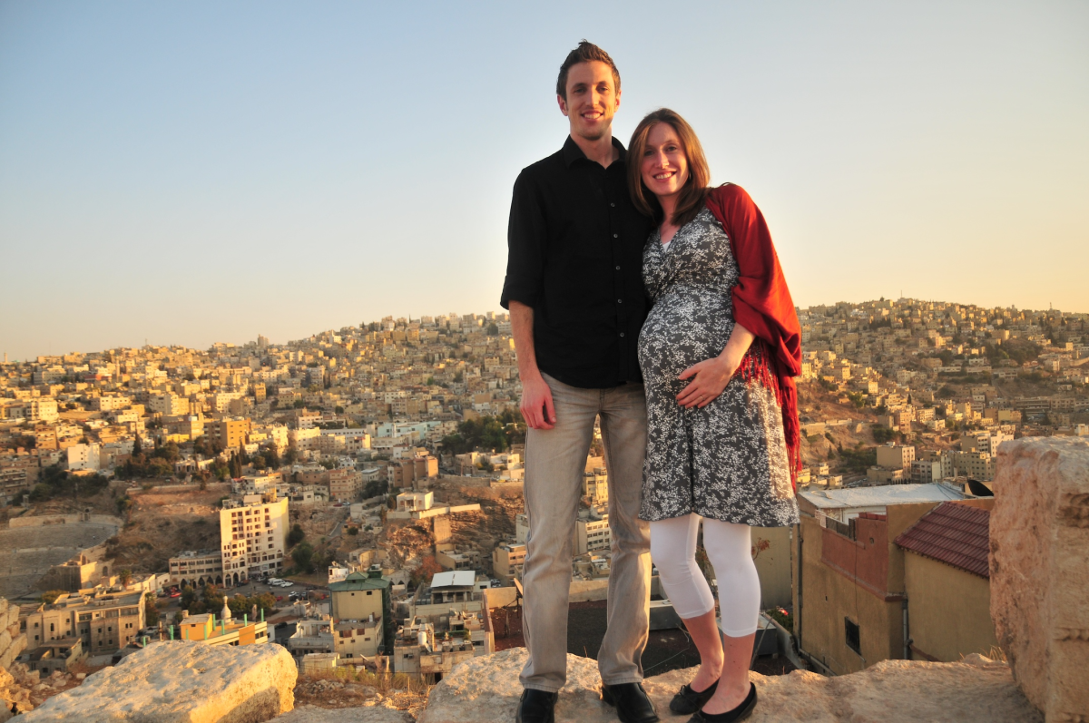 Rem Moll and his wife in Amman, Jordon
